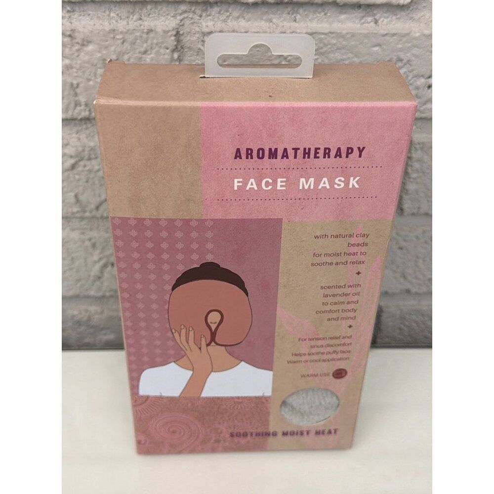 Aromatherapy Face Mask with Scented Lavender Oils and Natural Clay Beads